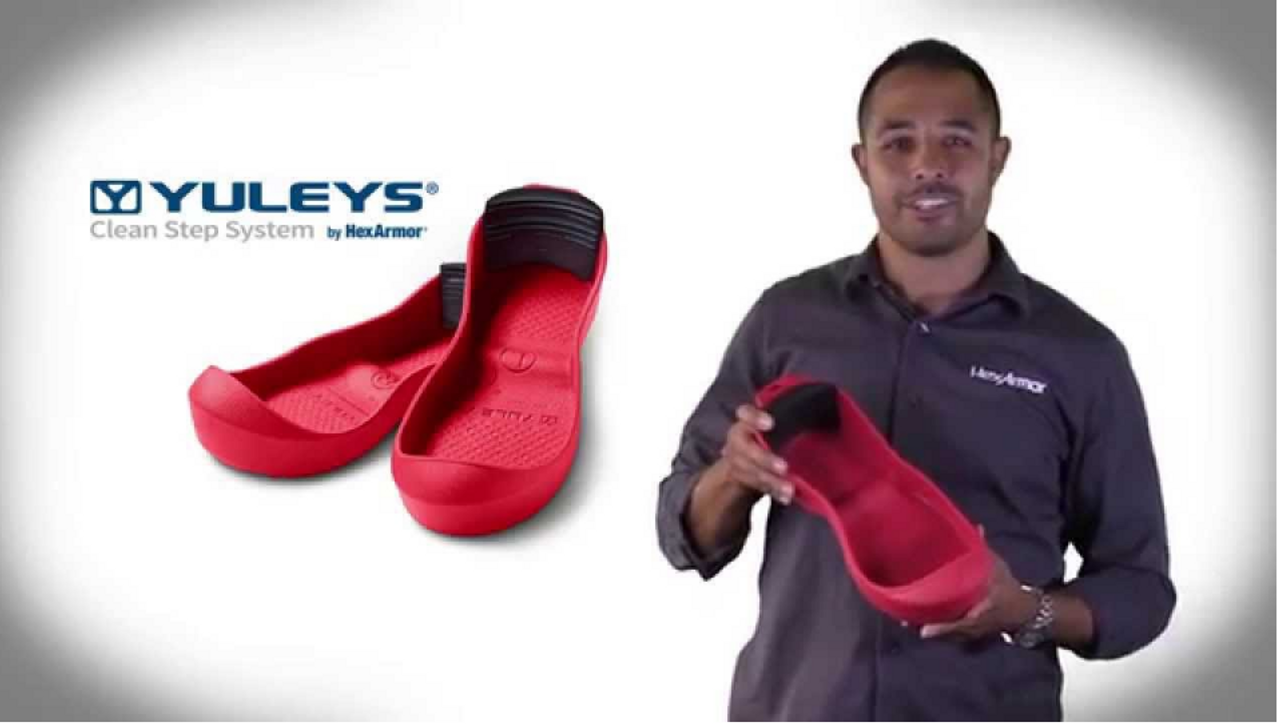HexArmor 32001 YULEYS Overboots Clean Step System, Blue / Red, Size: A - I, 1 Pair