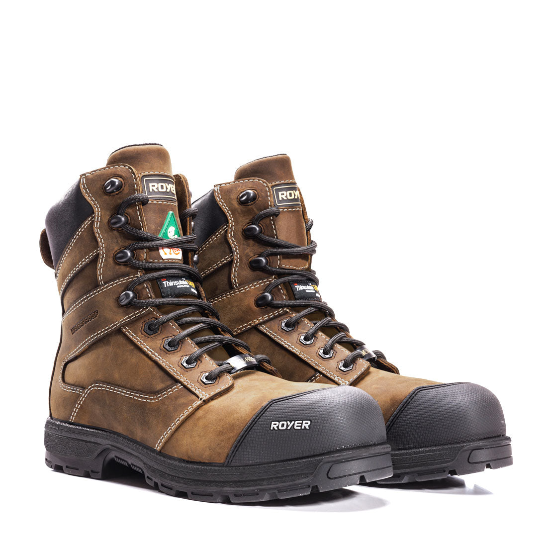 ROYER AGILITY ARCTIC GRIP 5727AG, BROWN, REGULAR, SIZE: 5 - 16, 1 PAIR