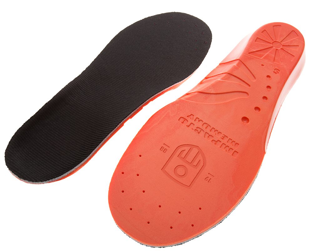 IMPACTO MEM ANTI-FATIGUE MEMORY FOAM, ORANGE, 1 PAIR